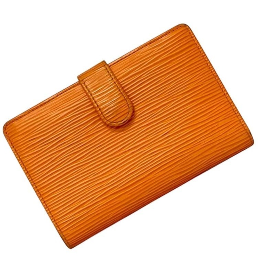 Louis Vuitton Bifold Wallet Coin Purse Viennois Mandarin Epi Leather Orange